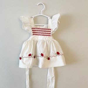 Vintage embroidered white dress